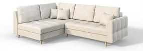 Krémszínű sarokkanapé (bal oldali) Ariella – Ropez