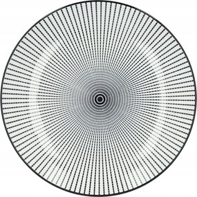 Homla desszertes tányér Navia fekete 19 cm csíkos