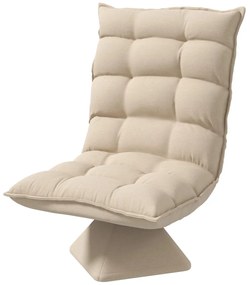 Állítható relaxációs fotel, forgatható, párnázott, bézs