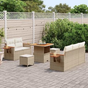 Kerti Kanapé Szett 8 pcs bézs és krémszínű 80 x 80 x 71 cm