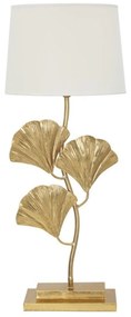 GLAMY WITH LEAVES fehér és arany vas asztali lámpa