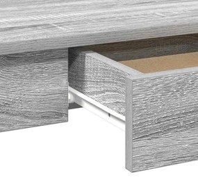 szürke sonoma színű szerelt fa íróasztal 100x45x75 cm