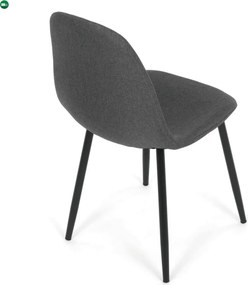Jídelní židle, šedá, látka, CT-V2972 GREY2