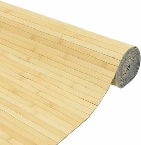 Világos természetes bambusz térelválasztó szélessége 600 cm magassága 165 cm