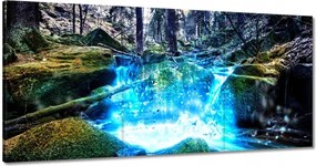 Vászonkép 120x60 Vízesés a folyón Hegyek