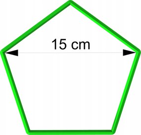 Forma Lyukasztó Mézeskalács kiszúró geometrikus figurák Ötszög 15cm