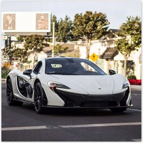 Poszter 70x70 Fehér sportautó