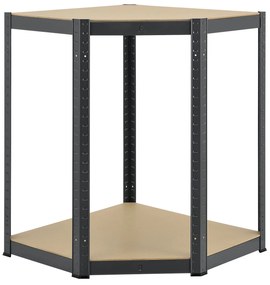 Juskys Sarokpolc Basic 180x70x40 cm - szürke