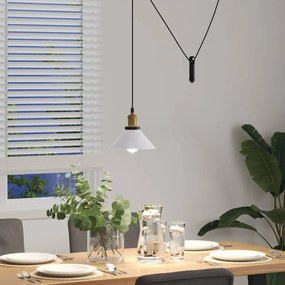 függőlámpa Magassága állítható E27 fényes fehér Ø 22 cm fém