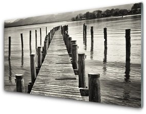 Üvegkép Sea Bridge architektúra 125x50 cm 2 fogas