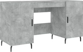 vidaXL betonszürke szerelt fa íróasztal 140 x 50 x 75 cm