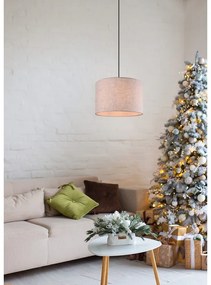 Bézs függőlámpa textil búrával ø 35 cm Elmau – Trio