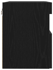 TV faliszekrény LED világítással 2 db Fekete tölgy 60x30x40 cm