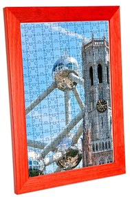 Brüsszel puzzle képkeret piros