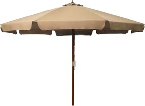 vidaXL tópszínű kültéri napernyő farúddal 330 cm