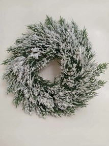 Karácsonyi koszorú Karácsonyfa havas zöld ajtó Kandalló Dekoráció