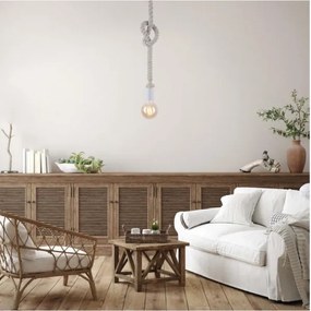 Leuchten Direkt 13572-16 - Csillár zsinóron DIY 1xE27/10W/230V fehér