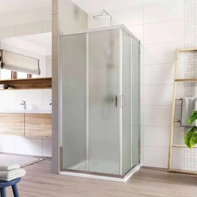 Mereo Mereo, Zuhanykabin, LIMA, négyzet, króm ALU, Pontos üveg, MER-CK608A22K
