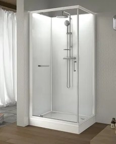 Sanplast klp-KCDJ/CLIIa Zárt négyszögletes zuhanykabin szett 80x80 ezüst