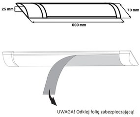 Polux BATTEN LIGHT 325563 Vonalas lámpa 1x18W/LED 4000K 2000lm IP20