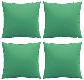 4 db zöld szövet kanapépárna 60 x 60 cm