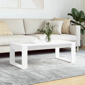 Fehér szerelt fa dohányzóasztal 102 x 50 x 35 cm