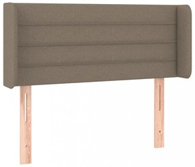tópszínű szövet LED-es fejtámla 103 x 16 x 78/88 cm