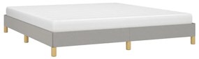 ágykeret matrac nélkül Világosszürke 180x200cm King szövet