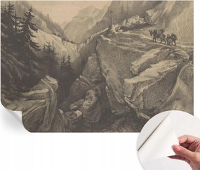 Mosható öntapadós fotótapéta étkezőbe Festői hegyek 152x104 cm