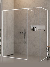 New Trendy New Modus White walk-in zuhanykabin 120x120 cm négyzet fehér matt/átlátszó üveg EXK-2318