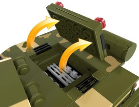 COGO® 3384 | lego-kompatibilis építőjáték | 780 db építőkocka | Nagy élethű tank