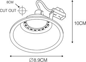 Okos süllyesztett spotlámpa fehér, WiFi GU10-zel - Dept