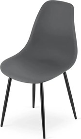 OSAKA sötétszürke szék fekete lábakkal