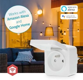 Nedis ZBPO130EWT Smartlife Wi-Fi zásuvka 3680W/230V/16A IP44 Typ E