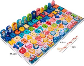 6 az 1-ben formabeillesztő és oktató Montessori fajáték