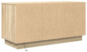 sonoma-tölgy színű TV-szekrény LED-lámpákkal 100x41x50 cm