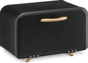 Egyrészes kenyértartó Navaris, fekete fém