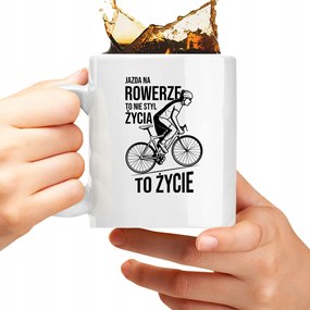 A kerékpározás nem életstílus, hanem élet Bögre Ajándék Kerékpárosoknak