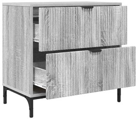 Éjjeli asztal fiókkal Szürke sonoma 63.5 x 36 x 61 cm Faanyag