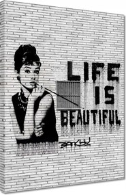 Festmények 30x40 Banksy Life is beautiful