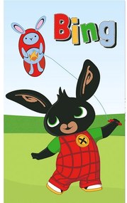 Babatörölköző Bunny Bing Bing fújja a sárkányt, 30 x 50 cm