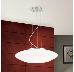 Orion HL 6-1559/2 - Csillár zsinóron BLANC 2xE27/60W/230V átm. 49 cm matt króm