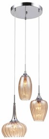 ITALUX MDM2289-3B MARANO Többágú Függesztett Lámpa Króm, Tea E14 IP20