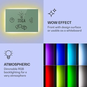 Klarstein Mojave 750 smart, infravörös hősugárzó 2 az 1-ben, konvektor, 85 x 60 cm, 750 W, RGB világítás