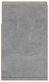 betonszürke szerelt fa cipőtároló pad párnával 104 x 30 x 49 cm