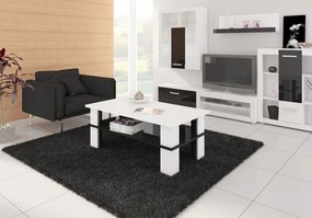 Dohányzóasztal Futura 2 (fehér + fényes fekete). 780010