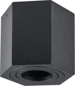 Mennyezeti lámpatest geometrikus fekete Tuba GU10 Hexagon Polux-goldlux