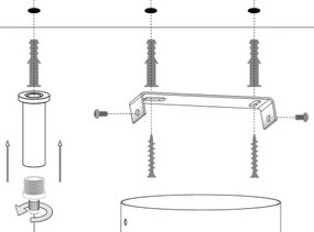 Csillár zsinóron SILIA 6xG9/12W/230V fekete
