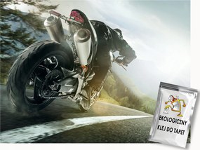 Fotótapéta Flizelina Motor Motorkerékpár Vezetés Utazás Út Hegyek 100x75 ragasztó