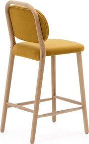 Mustársárga bárszék (ülésmagasság 66 cm) Helda – Kave Home